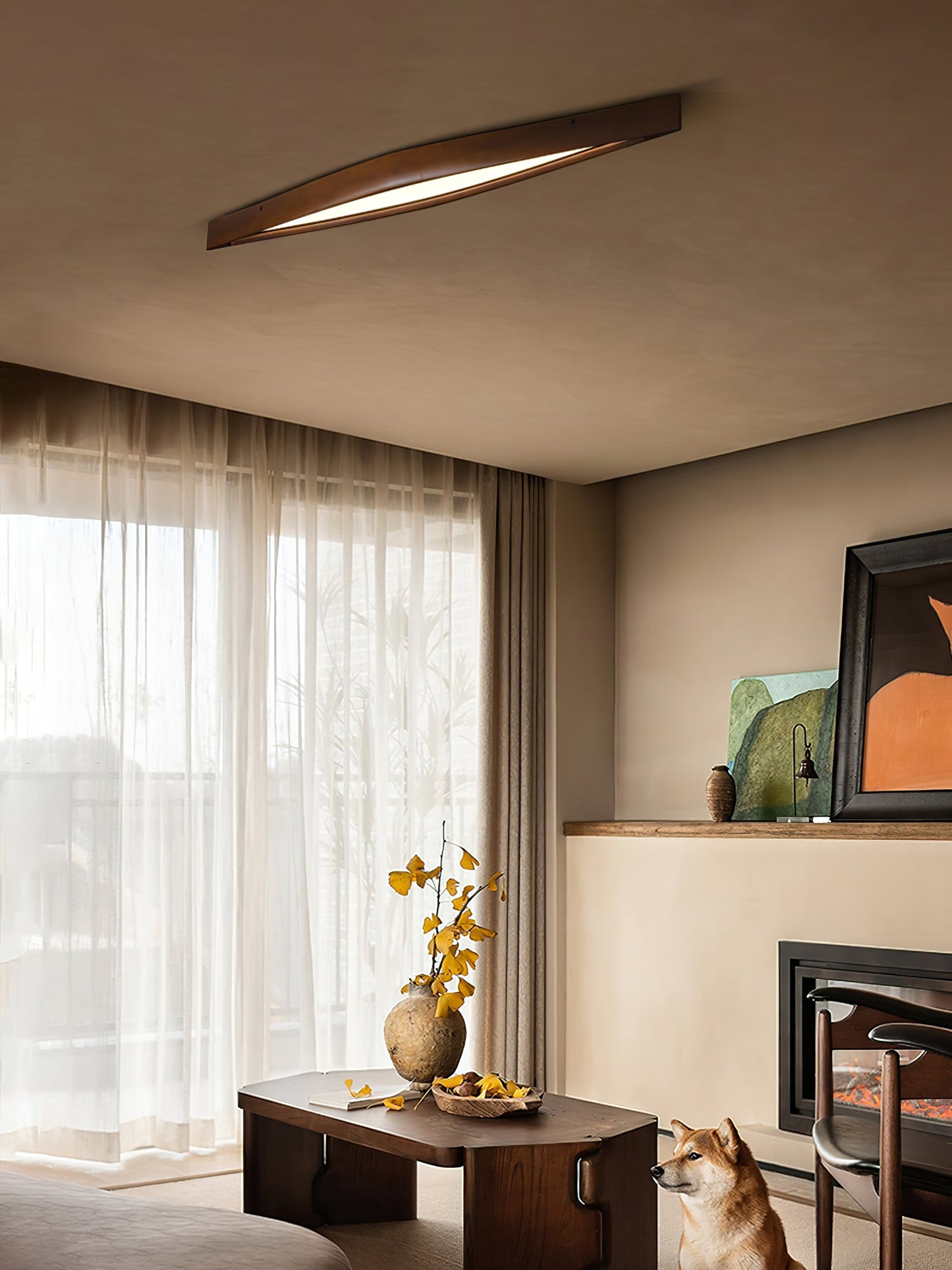 Horizon Linear Wood Flushmount