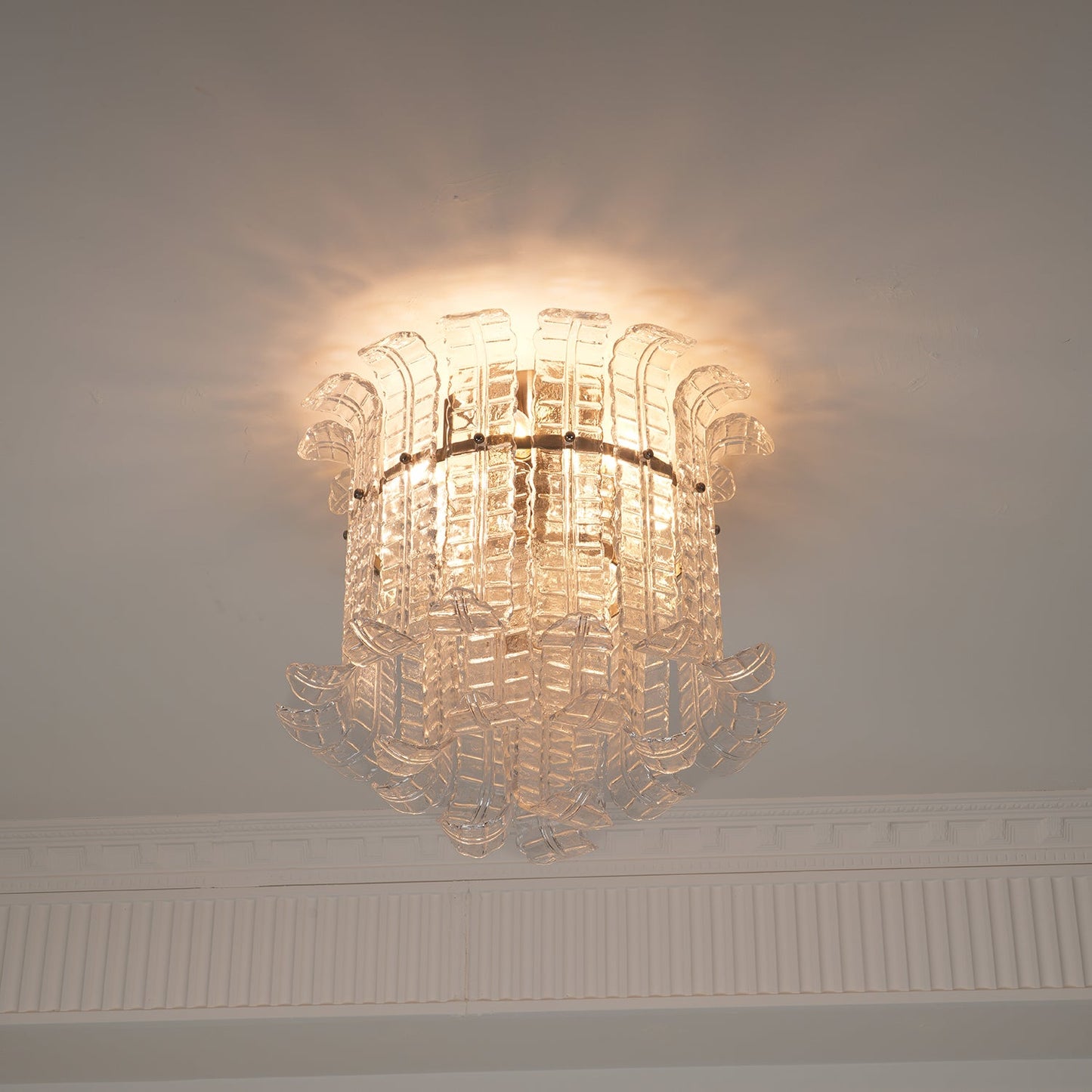 Calista Murano Glass Flushmount