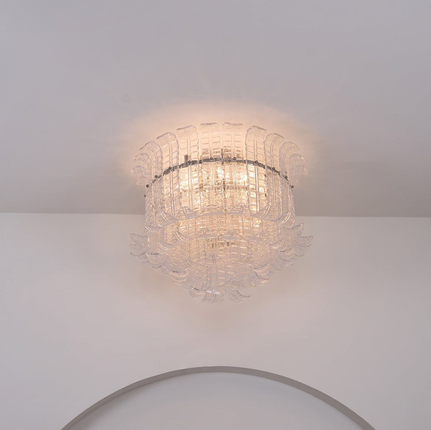 Calista Murano Glass Flushmount