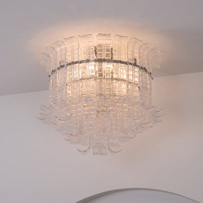 Calista Murano Glass Flushmount