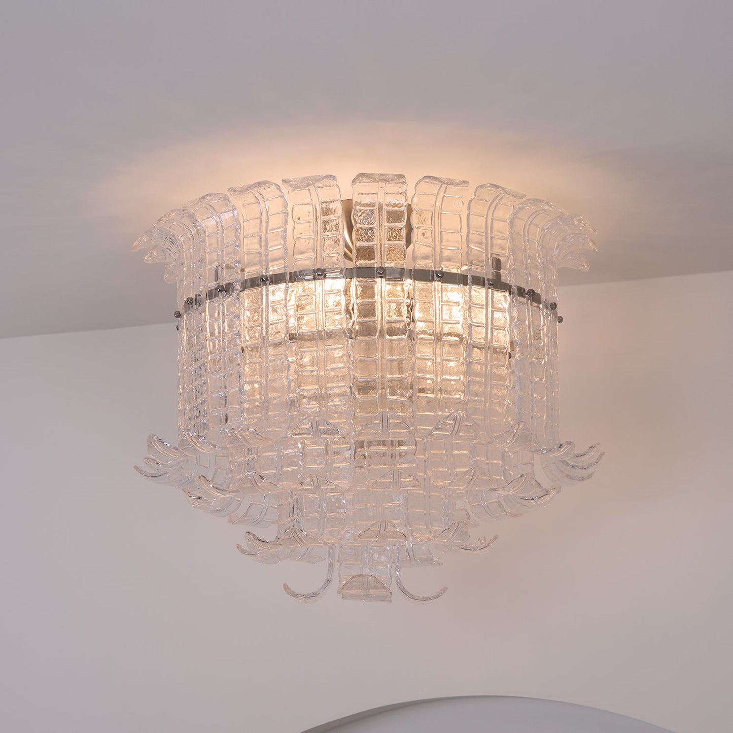 Calista Murano Glass Flushmount