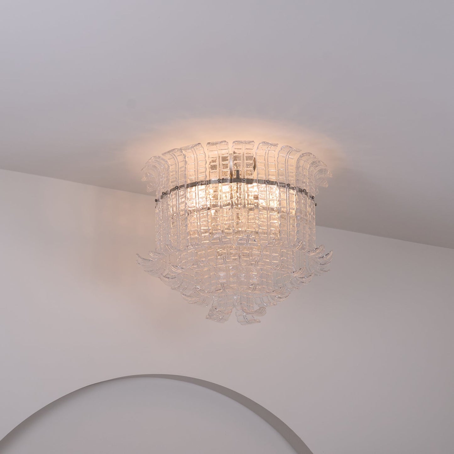 Calista Murano Glass Flushmount