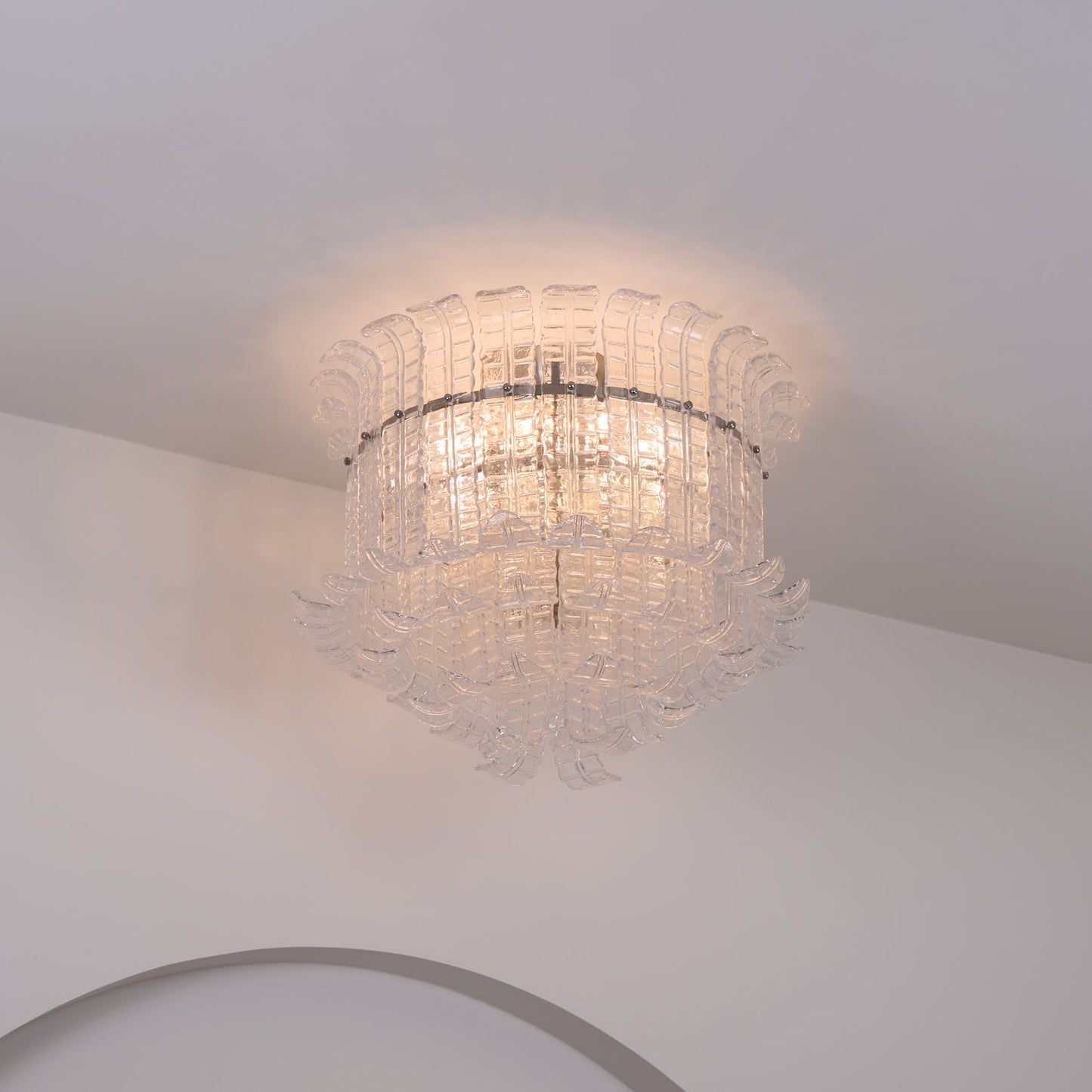 Calista Murano Glass Flushmount