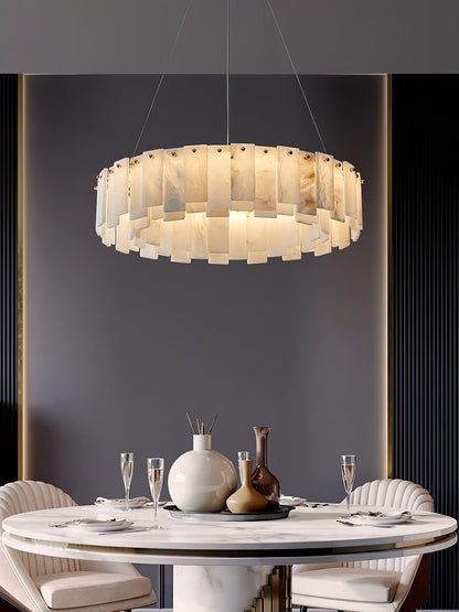 Celestial Alabaster Round Chandelier