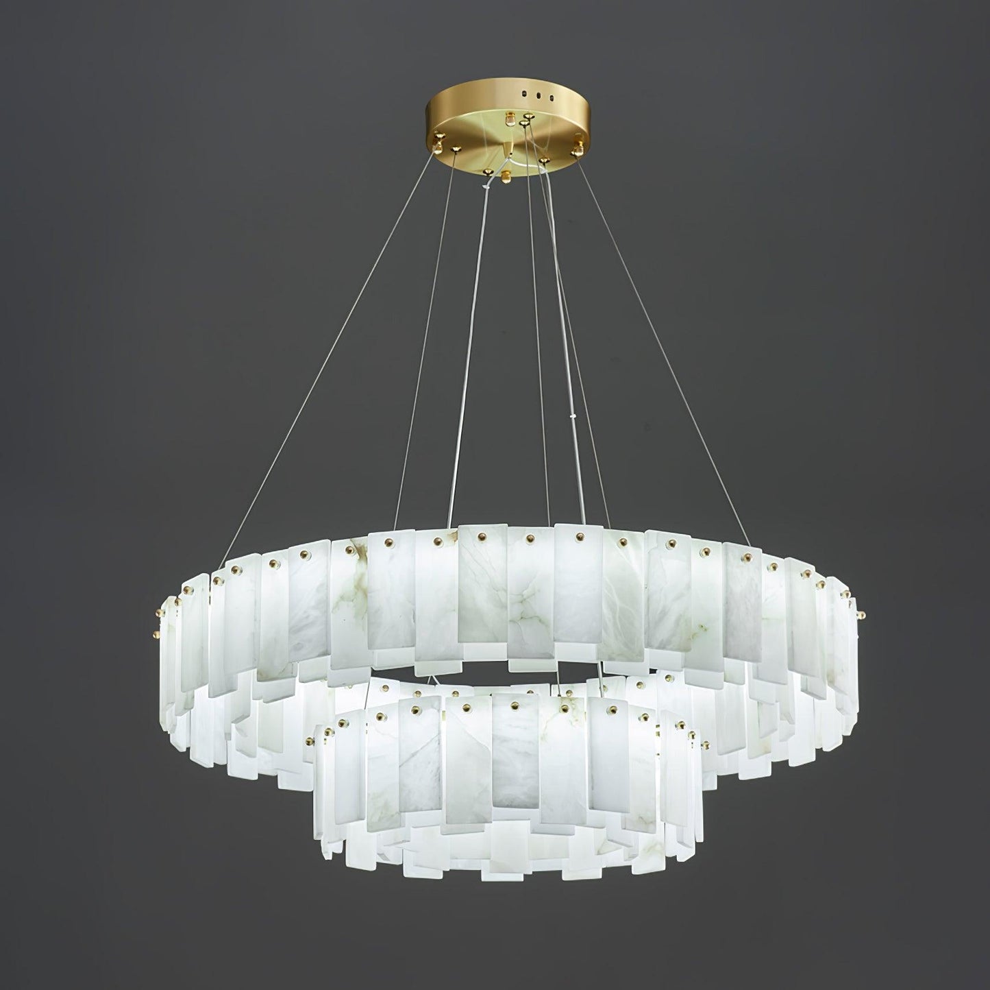 Celestial Alabaster Round Chandelier