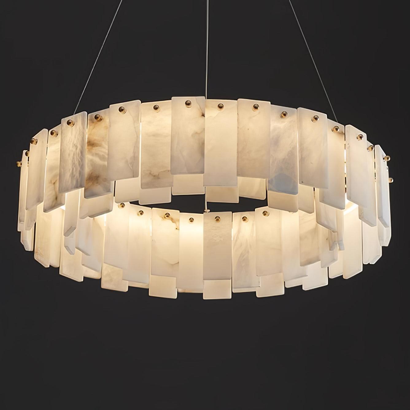 Celestial Alabaster Round Chandelier