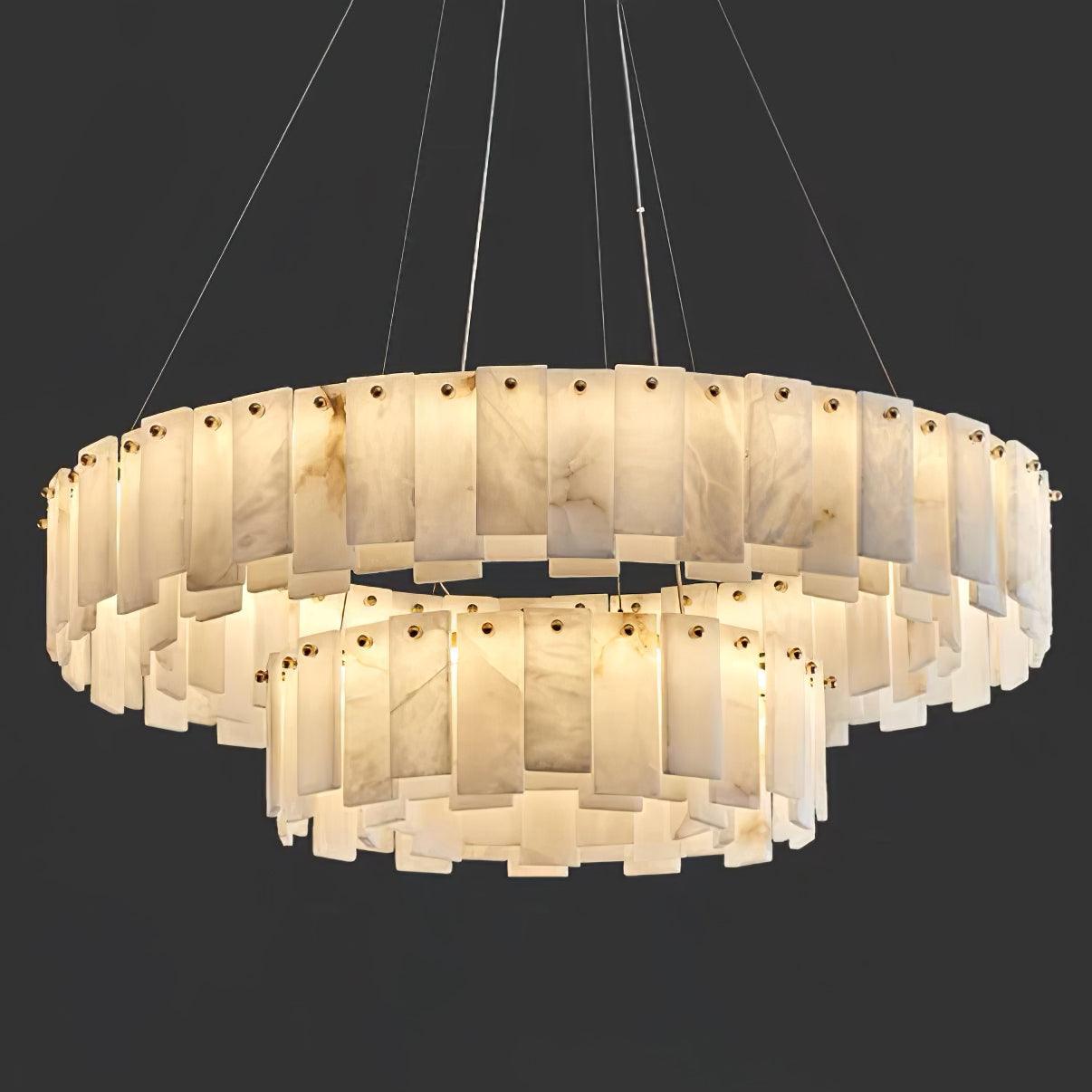 Celestial Alabaster Round Chandelier