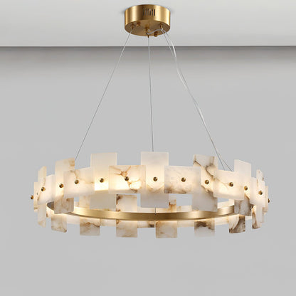 Alabaster Halo Chandelier