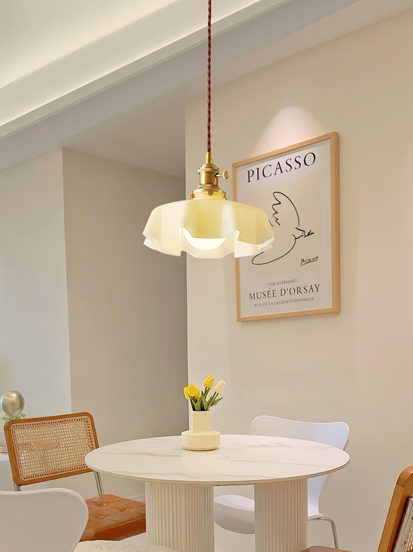 French Flower Pendant Light