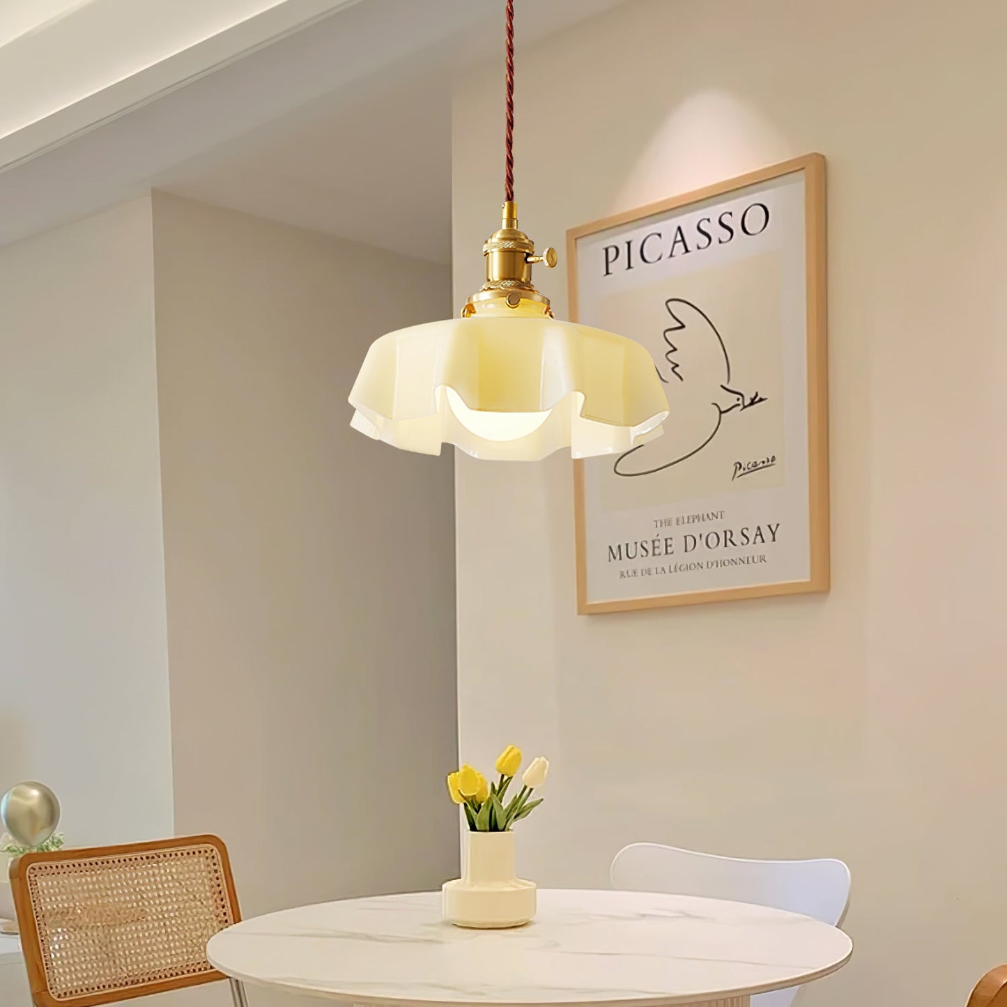 French Flower Pendant Light