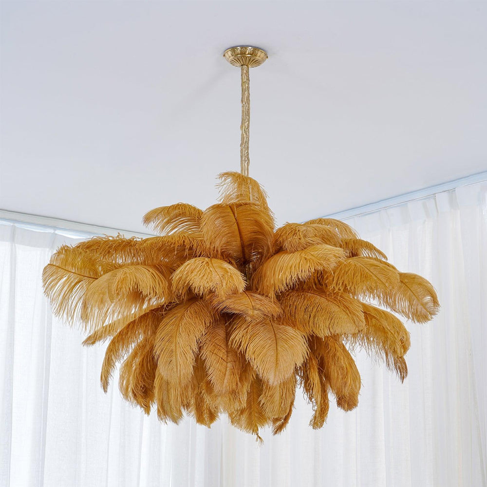 Ostrich Feather Chandelier