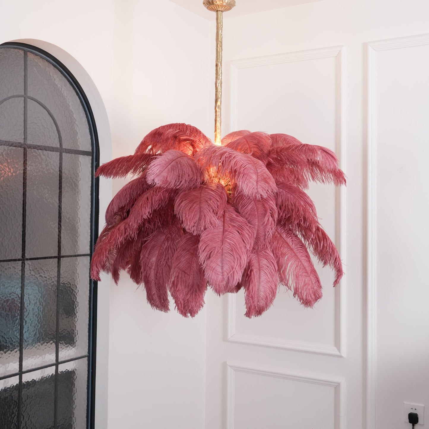 Ostrich Feather Chandelier