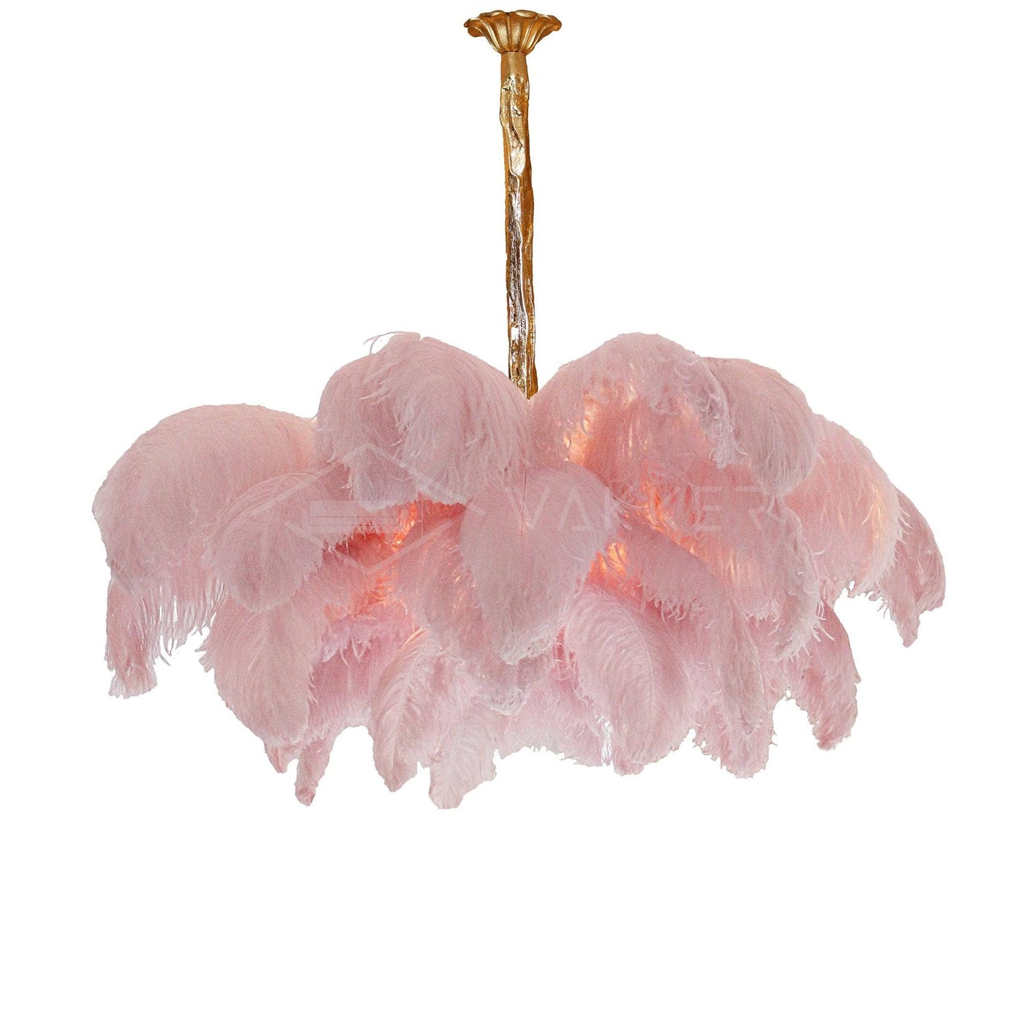 Ostrich Feather Chandelier