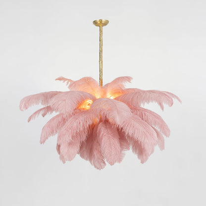 Ostrich Feather Chandelier