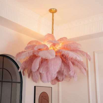 Ostrich Feather Chandelier