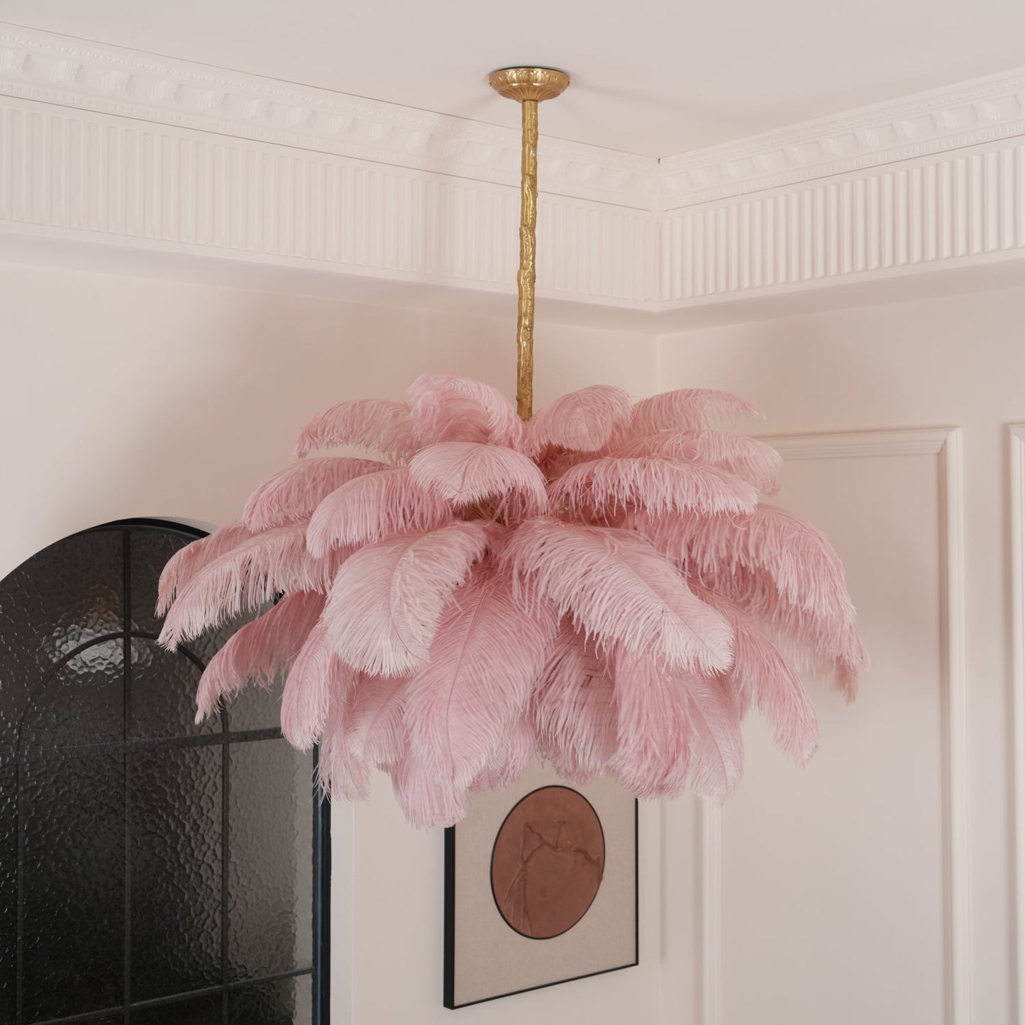 Ostrich Feather Chandelier