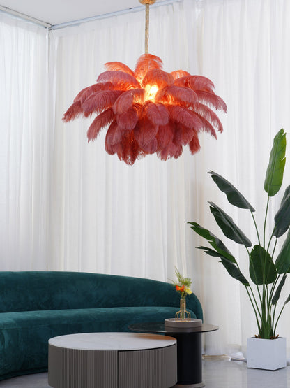 Ostrich Feather Chandelier