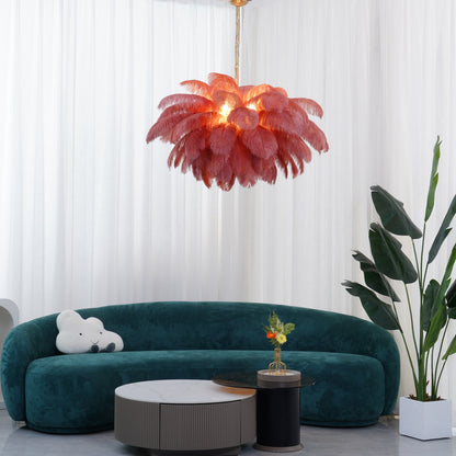 Ostrich Feather Chandelier