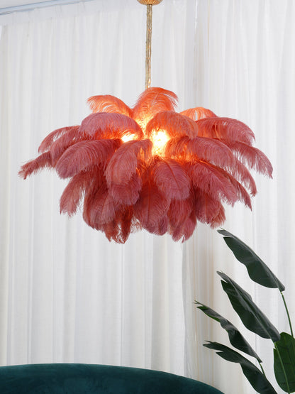 Ostrich Feather Chandelier