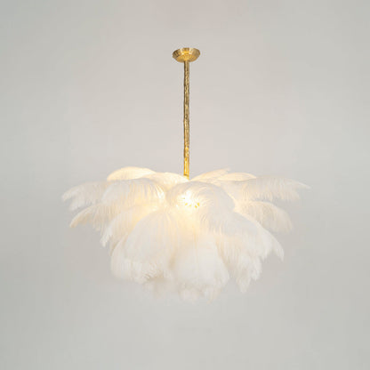 Ostrich Feather Chandelier