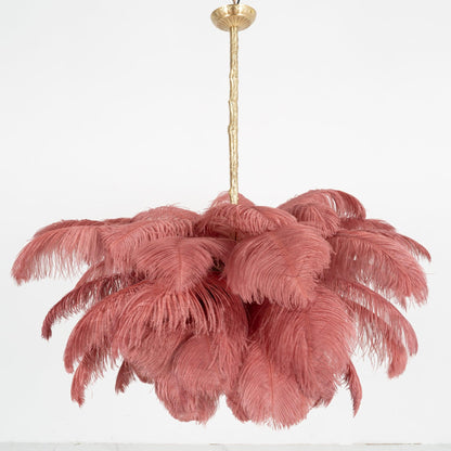 Ostrich Feather Chandelier