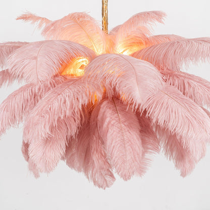 Ostrich Feather Chandelier