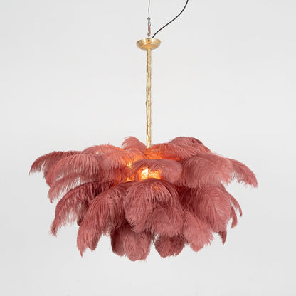 Ostrich Feather Chandelier