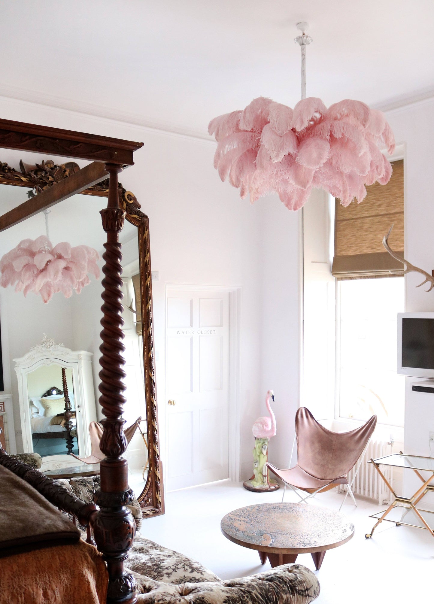 Ostrich Feather Chandelier