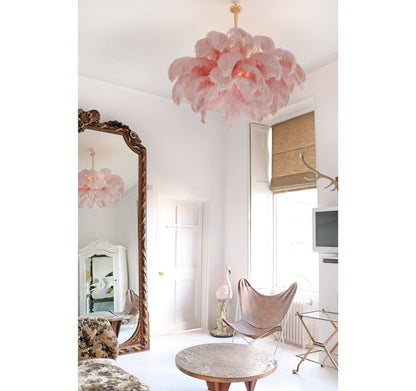 Ostrich Feather Chandelier