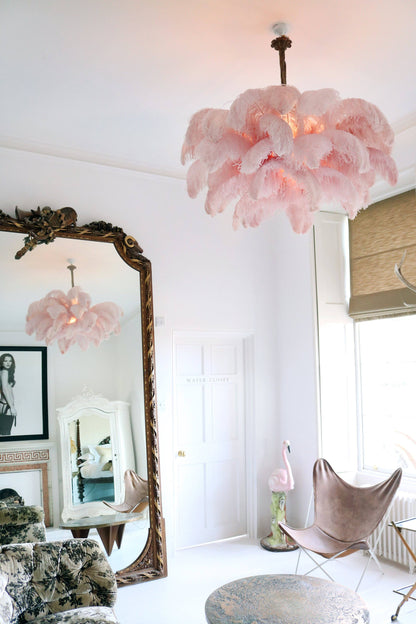 Ostrich Feather Chandelier