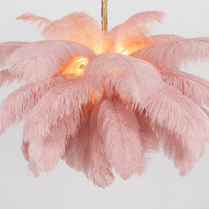 Ostrich Feather Chandelier