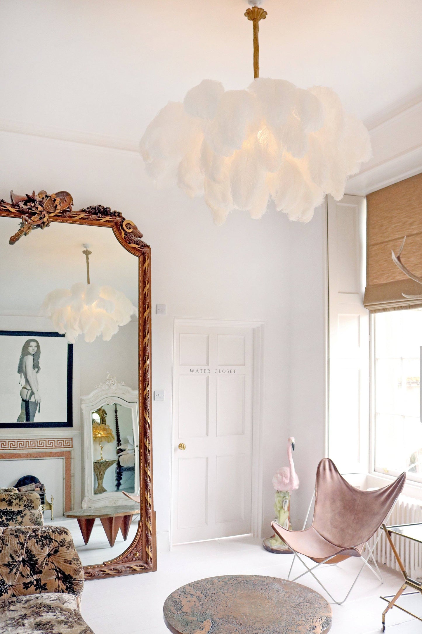 Ostrich Feather Chandelier