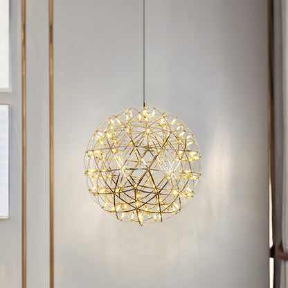 Silver Spark Ball Pendant Light