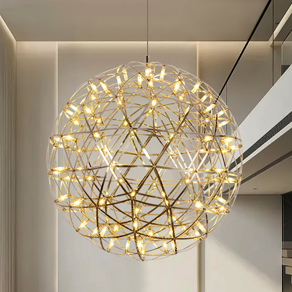 Silver Spark Ball Pendant Light