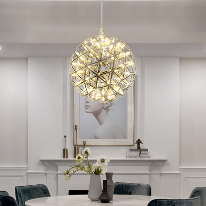 Silver Spark Ball Pendant Light