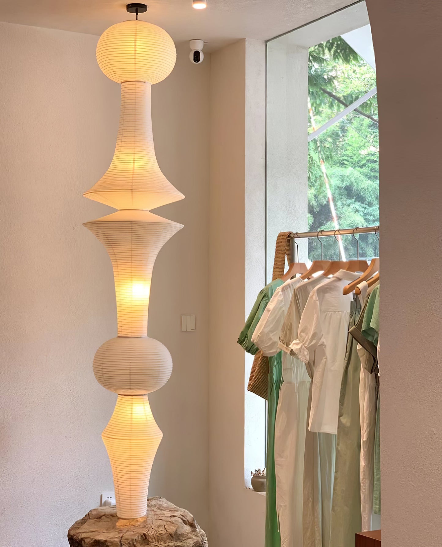 Washi Paper E Pendant Light